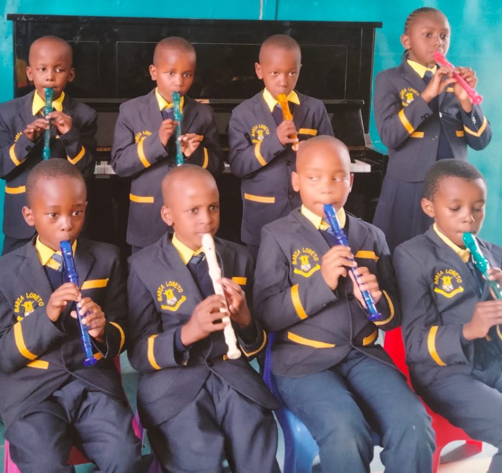 Student Playing school song 2